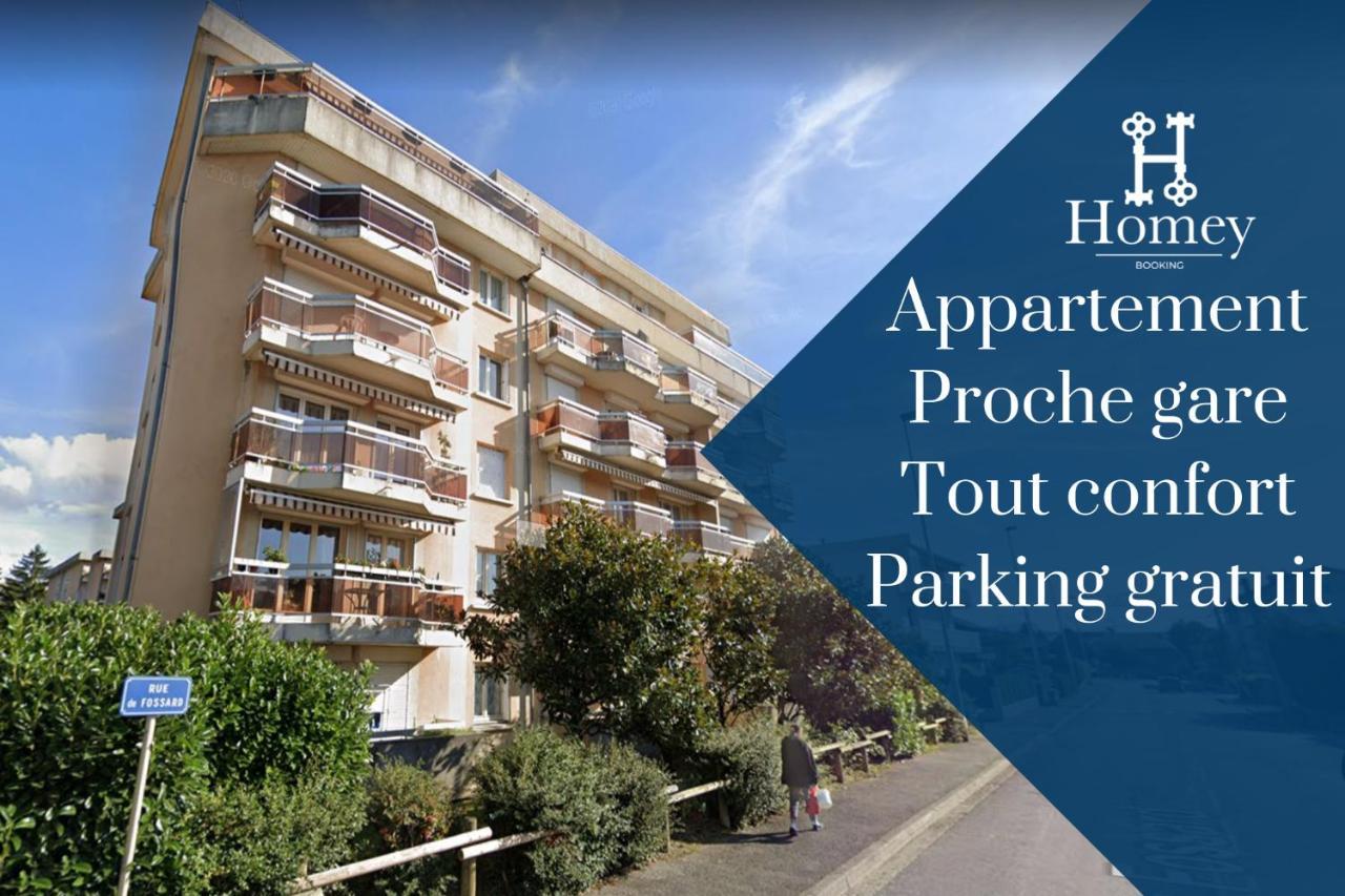 Homey Wood - New - Appartement Avec Une Chambre - Parking Prive Gratuit - Balcon Prive - A 5 Min De La Gare Pour Rejoindre Geneve Annemasse Luaran gambar